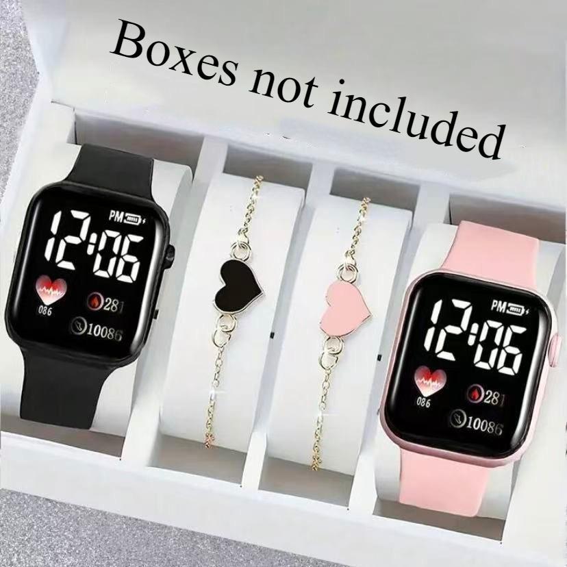 Casal LED Relógio Digital Pulseira De Silicone Relógios Eletrônicos Tecnologia Sense Watch