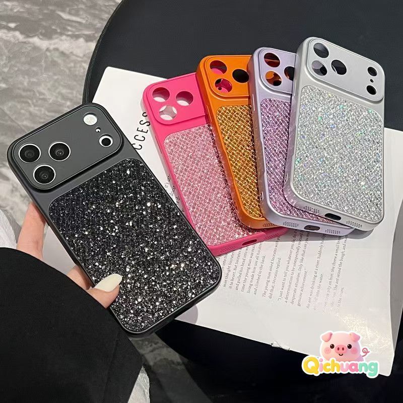 Capa De Glitter Com Treliça De Diamante Brilhante Para Samsung Galaxy A57 A56 A55 S26 S25 S24 S23 Plus FE S22 Note 20 Ul