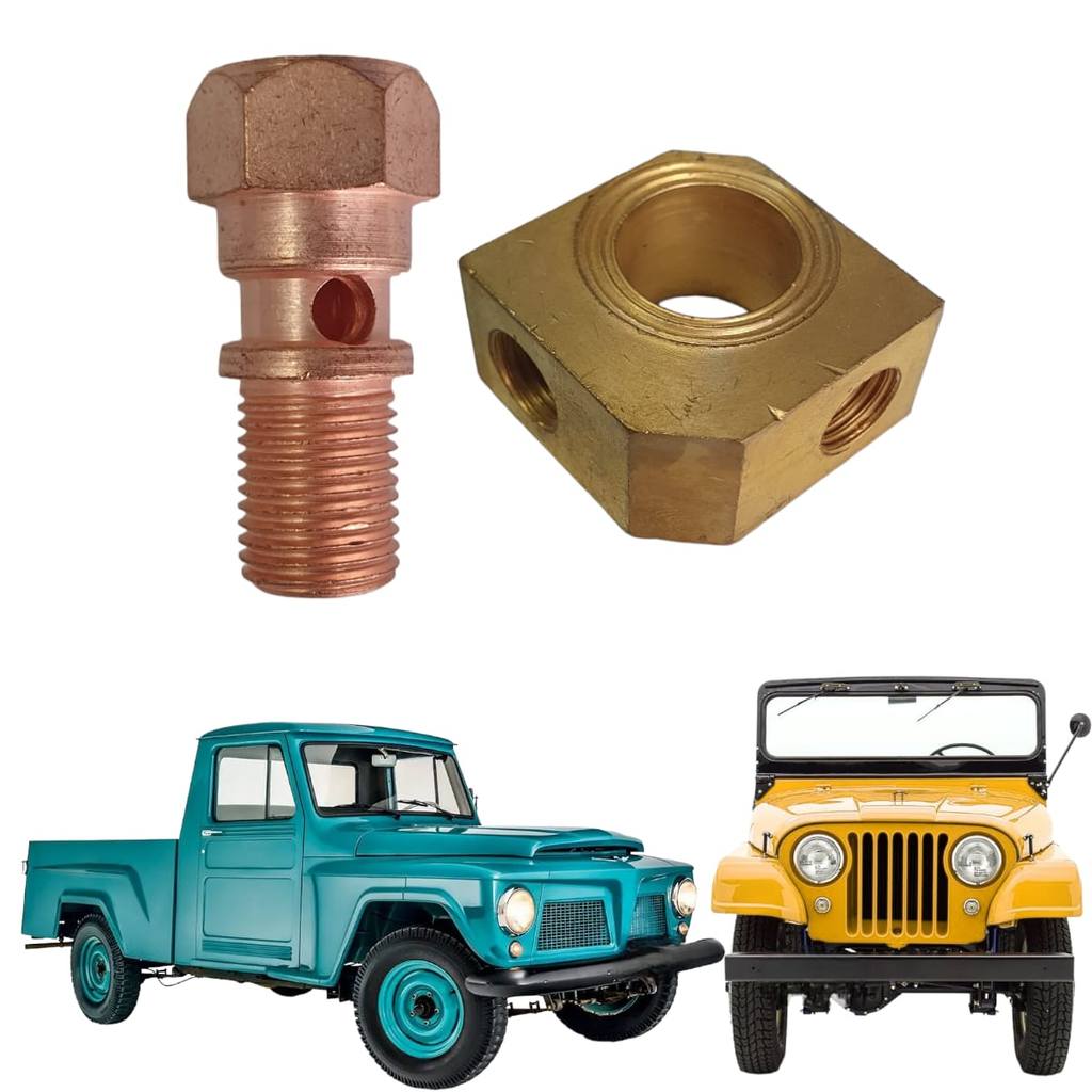 Kit Conexão Cilindro Mestre Jeep Rural F75 Ford Willys Até 1981