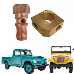 Kit Conexão Cilindro Mestre Jeep Rural F75 Ford Willys Até 1981