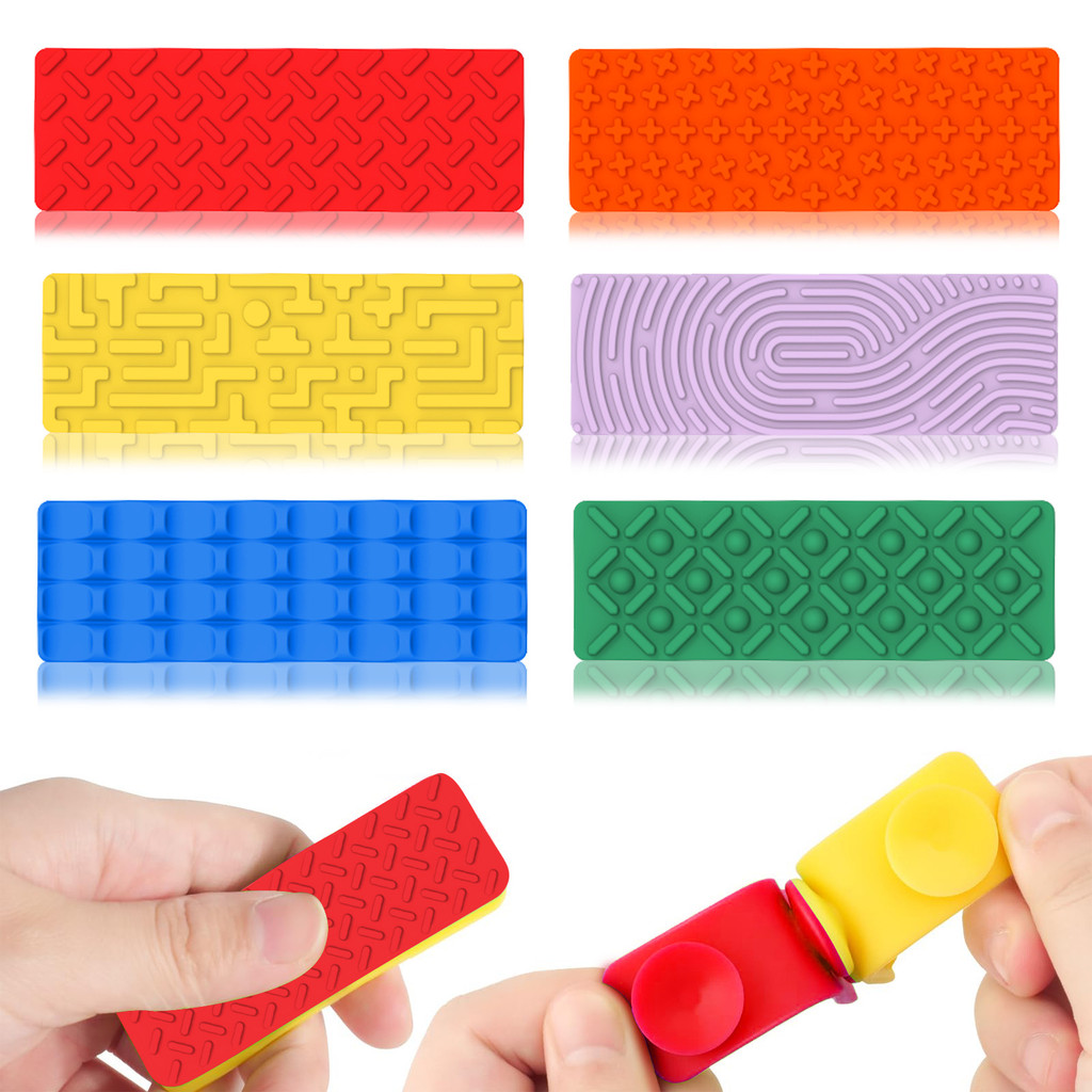 Brinquedos sensoriais transfronteiriços para crianças, tira de descompressão de dedo dobrável, brinquedos de sentimento