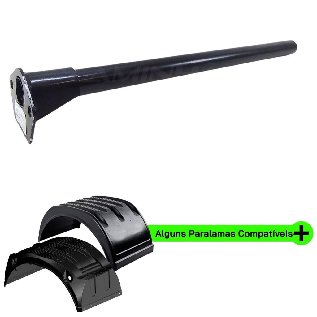 Suporte Paralama Carreta Randon Universal Bitrem Preto 720mm