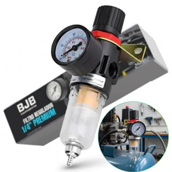 Filtro Regulador Ar Compressor 1/4 Com Manometro E Suporte