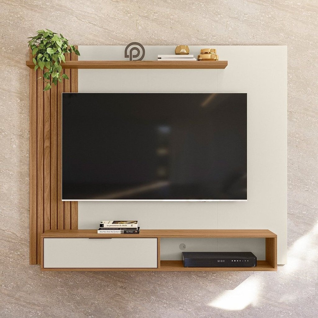 Painel Ripado para TV até 65 Polegadas 160CMX136CM Nichos Berlim