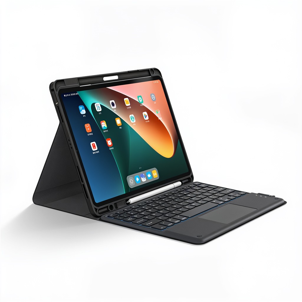 Teclado Bluetooth iPad Smart Case Capa Preto Recarregável Teclado Sem Fio Recarregável Teclado Capa Proteção Teclado