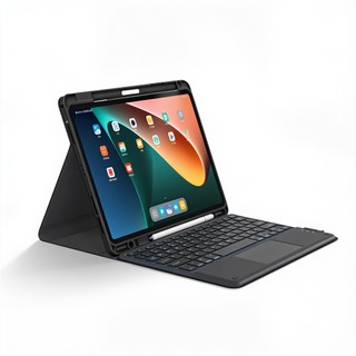 Teclado Bluetooth iPad Smart Case Capa Preto Recarregável Teclado Sem Fio Recarregável Teclado Capa Proteção Teclado