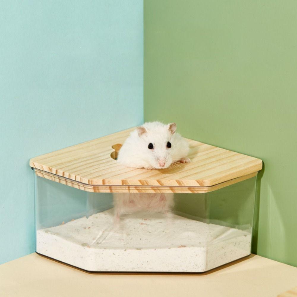 SUNDANCE Hamster Bacia De Areia De Urina , Banheiro Acrílico Transparente Rectângulo De Banho Com Tampa Caixa Home