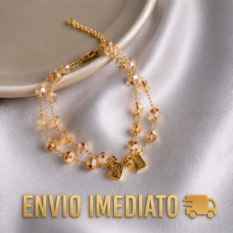 Pulseira Escapulario Religiosa Folheada De Nossa Senhora Aparecida Terço Escapulário Feminino Pulso