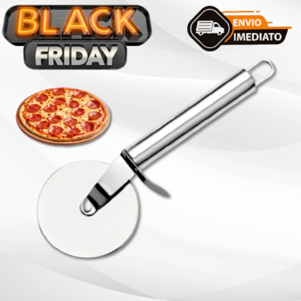 Cortador de Pizza Aço Inox Carretilha De Cortar Massa Resistente Para Cozinha Pizzaria e Restaurante