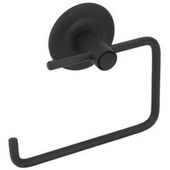 Porta Papel Higiênico Parede Banheiro Metal Inox Black Preto Papeleira