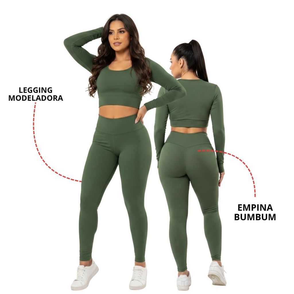Calça Legging Fitness Feminina Cintura Alta Modeladora Levanta Bumbum Suplex Sem Transparência Academia Yoga Corrida