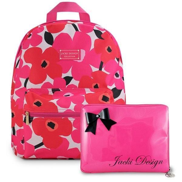 kit Mochila Papoula e Capa Multiuso Gloss para Tablet -   Jacki Design   Elegante e Prática para Mulheres Modernas