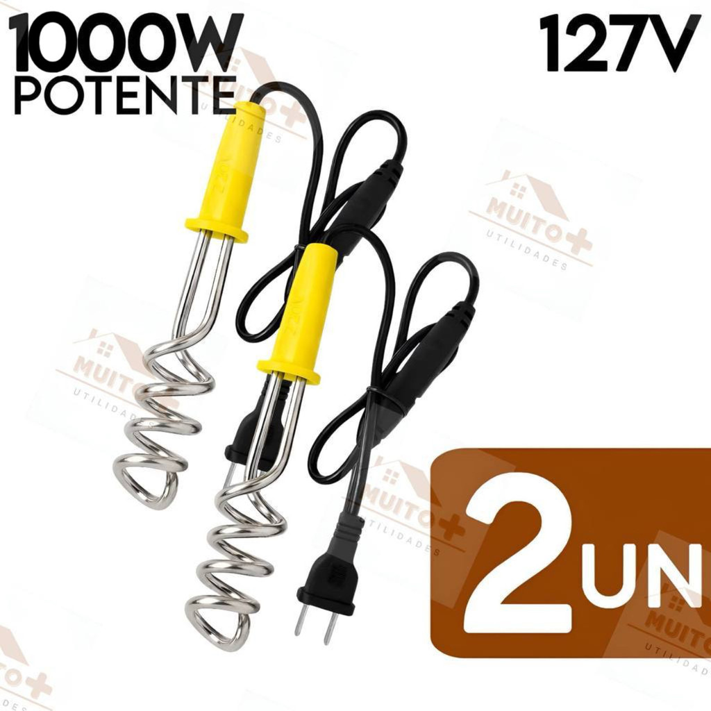Aquecedor Ebulidor De Água Elétrico Portátil Rabo Quente 1000 Watts Mergulhão ALTA QUALIDADE Super Potente