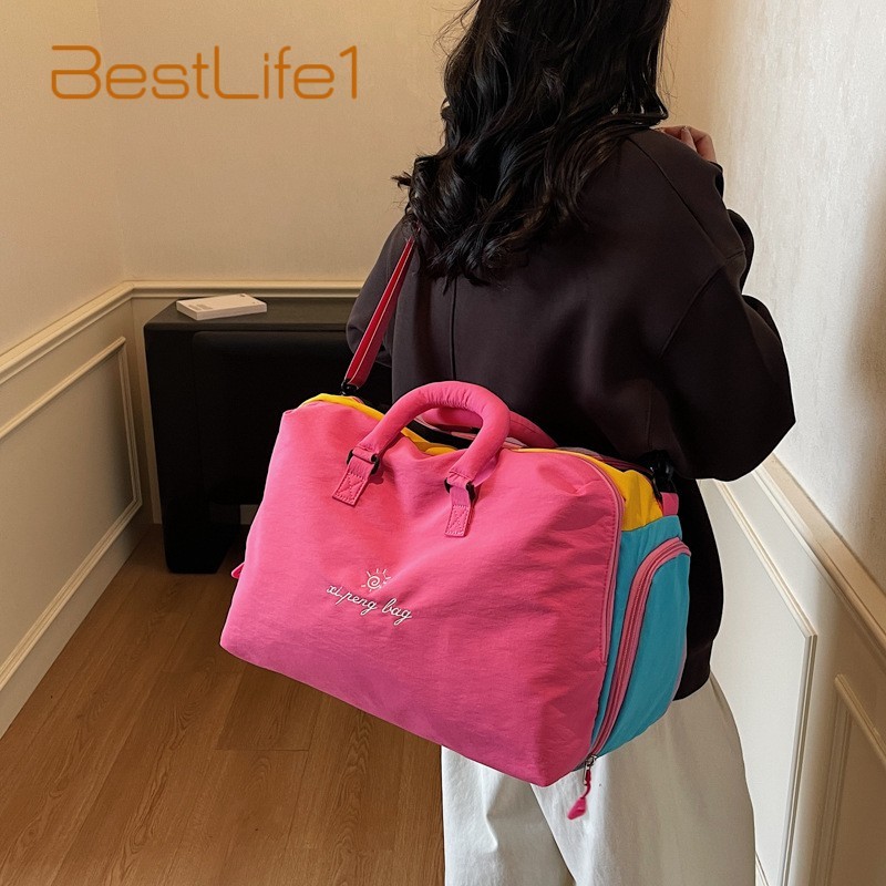Bagagem De Carrinho Portátil Leve-Bolsa De Viagem Multicolorida De Curta Distância Para De Negócios