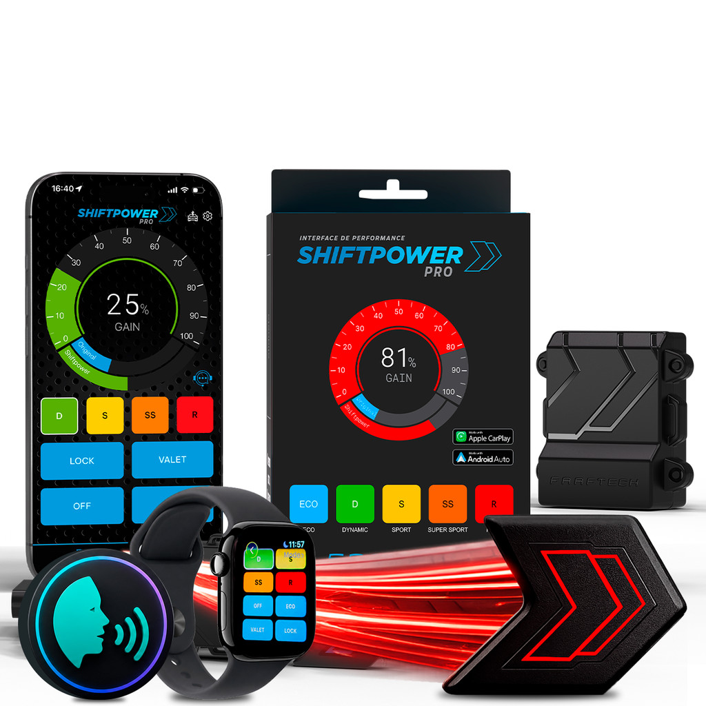 ShiftPower PRO Faaftech Chip Módulo Pedal Acelerador Eletrônico Controle Voz CarPlay Android Auto Plug Play - FT-SP02P