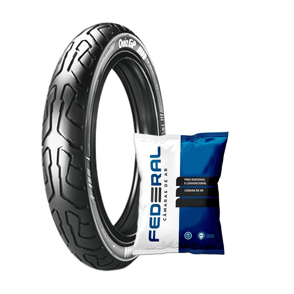 Kit Pneu Ira Qzgp 2.75-18 + Câmara de Ar CG150 Titan 150 Fan 125/150/160 YBR 125/150 FACTOR 125 RD