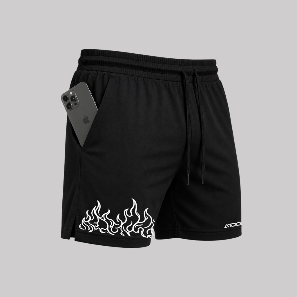 Bermuda Fogo Shorts Elastano Fire Premium Mauricinho Tecido Leve Bermuda Para Treinar Gang