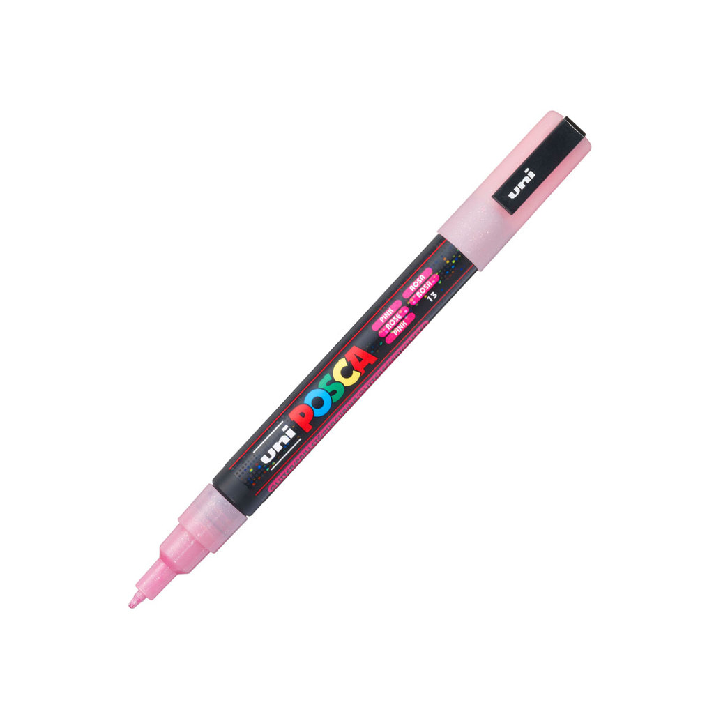 Caneta Posca PC-3ML Glitter Rosa Uni-Ball