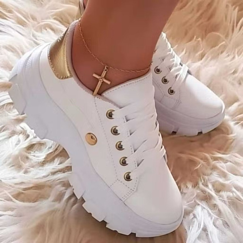 Tênis Feminino Plataforma Confortável Fashion Lançamento Oferta Imperdível