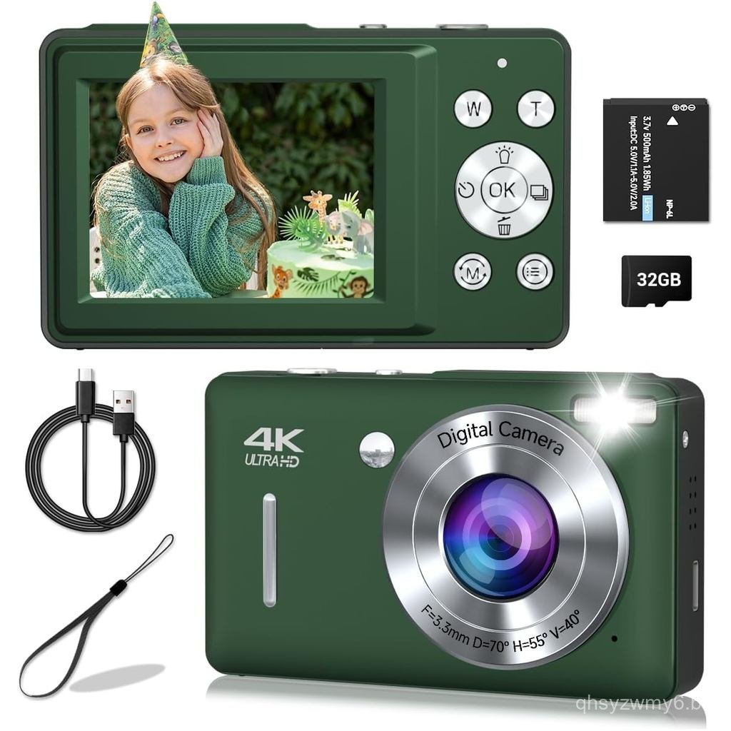 Câmera Digital, Câmera Compacta de 44MP, Câmeras Digitais FHD 1080P com Zoom de 16X, Detecção de Rosto, Captura de Sorri
