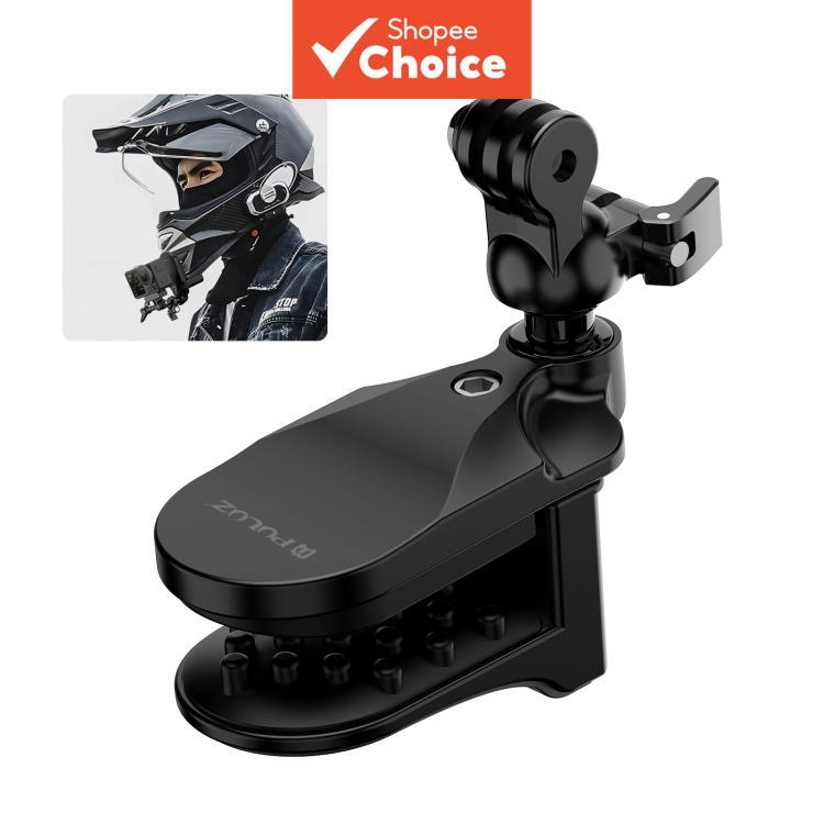 Suporte de Câmera para Capacete de Moto PULUZ, Fixação de Queixo para GoPro e Outras Câmeras de Ação, Cor Preta
