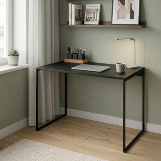 Mesa Escrivaninha Industrial 90x53cm com Base de Ferro para Escritório Estudo e Home Office