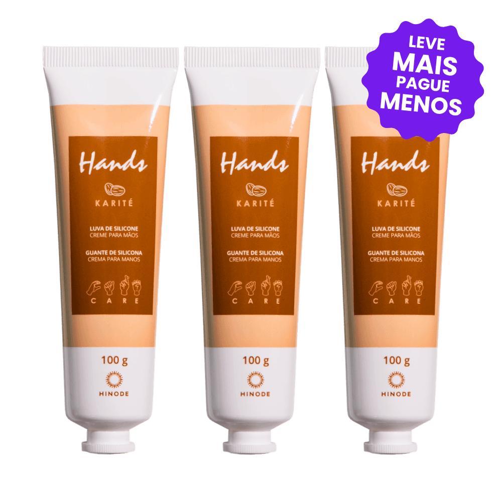 Kit 3 Luvas De Silicone Hands Karité