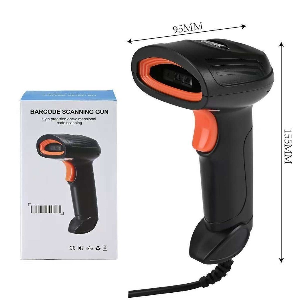 Leitor de Código de Barras Profissional USB 1D PDV Caixa
