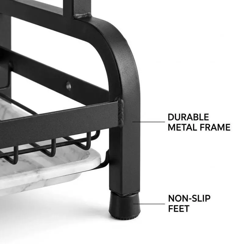 Escorredor de Louça Kitchen Rack em Aço Inoxidável Preto para Pia 43cm — foto 5