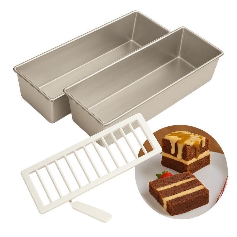 Kit 2 Formas Para Bolo Slice cake pão de forma e 01 Marcador Fatia Caparroz
