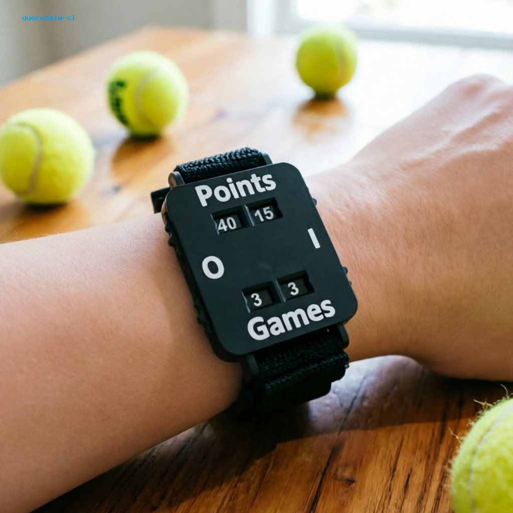 Tennis Scoring Device Wear-resistant Scorer Portable Score Counter Watch with Adjustable Wristband – Lightweight Sport
