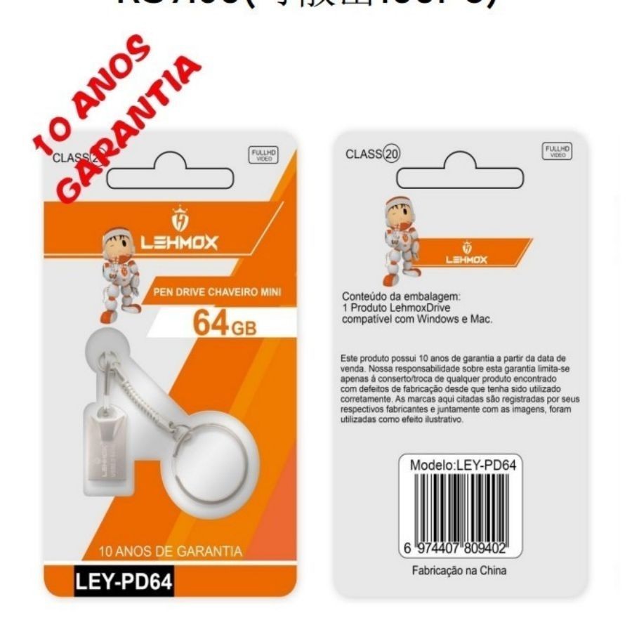 Mini Pendrive 4GB/8GB/16GB/32GB/64GB/128GB Modelo Chaveiro Metal Usb 2.0/3.0