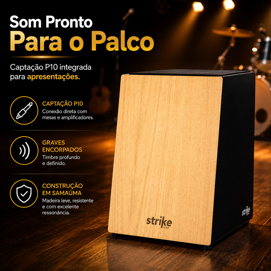 Cajon FSA Strike Natural SK2000 Samauma com Captação P10 · foto 2