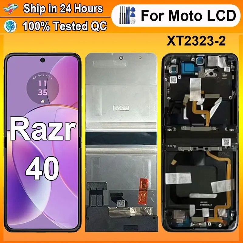 Tela AMOLED Para Motorola moto Razr 40 Razr40 Xt23-2 Display LCD Painel De Toque
