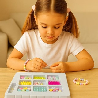 Kit Joias Infantil Acessorios Pulseira Colar Anel Artesanato Criativo Personalizar Menina