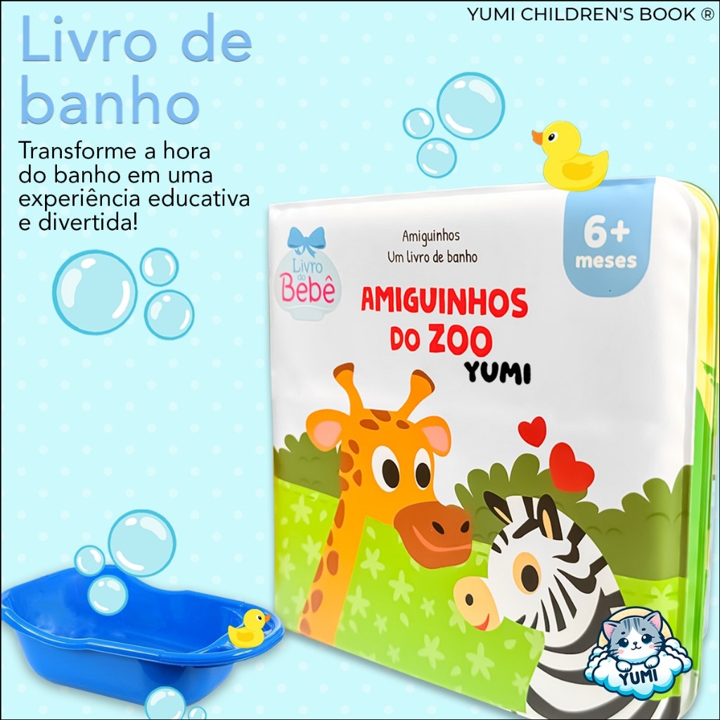 Livro Infantil De Banho Para Bebês Amiguinhos do Zoológico Livro Para Banho Piscina · foto 2