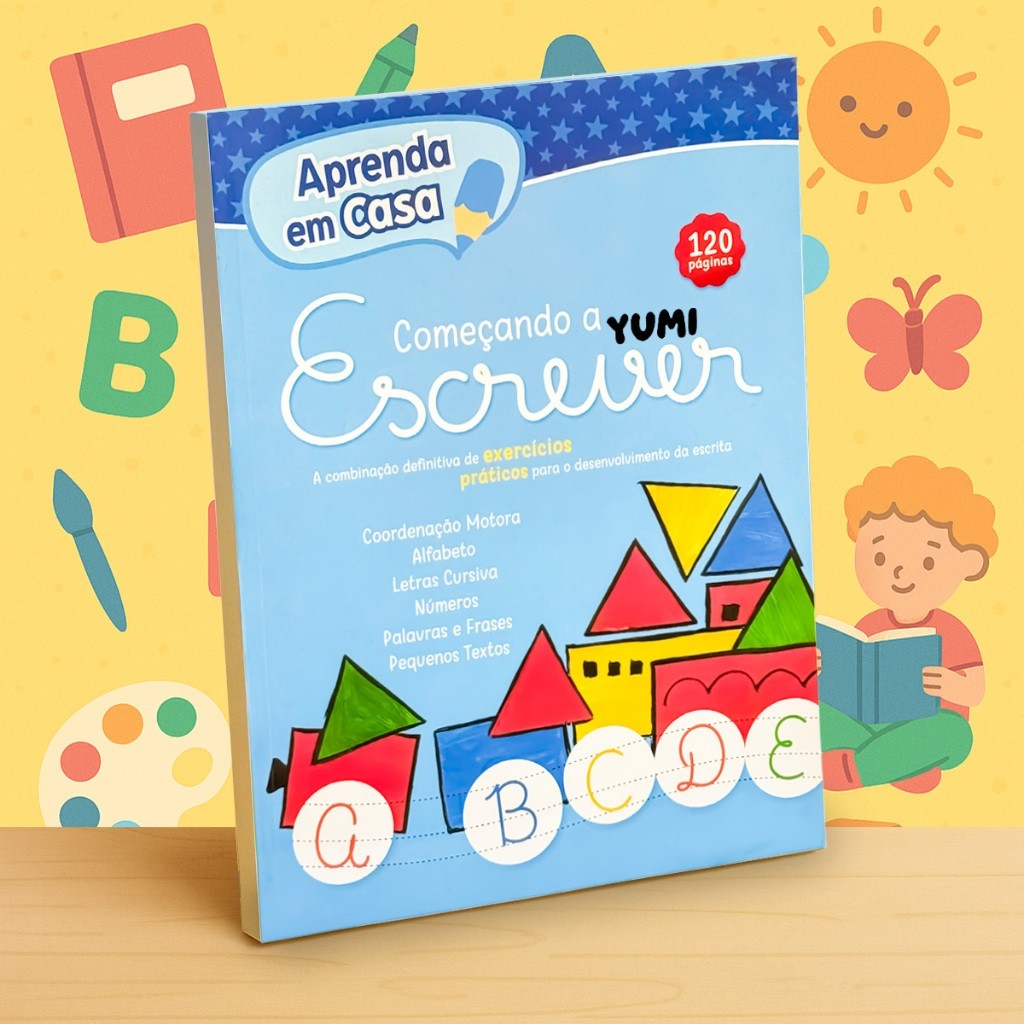 Livro Cartilha De Estudos : Começando A Escrever | Alfabetização E Coordenação Motora Infantil - Para Crianças