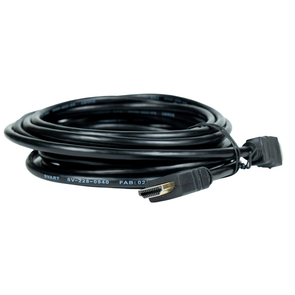 Cabo Hdmi 5 Metros Svart Conector Som Imagem Tv 4k Preto