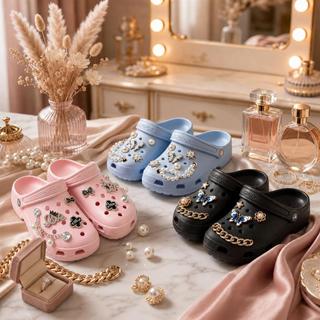 Chinelo Babuche Feminino + CHARMS GRÁTIS! Antiderrapante EVA Macio Confortável