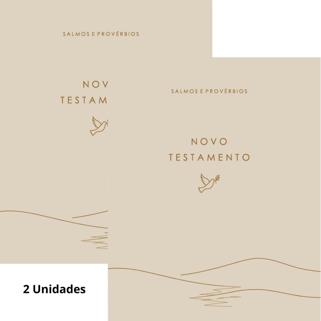 Kit 2x Novo Testamento | Salmos e Provérbios | Bege