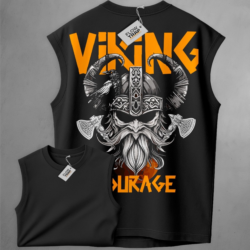 Regata Oversized Viking Courage Treino Academia StreetWear Casual Maromba Camiseta