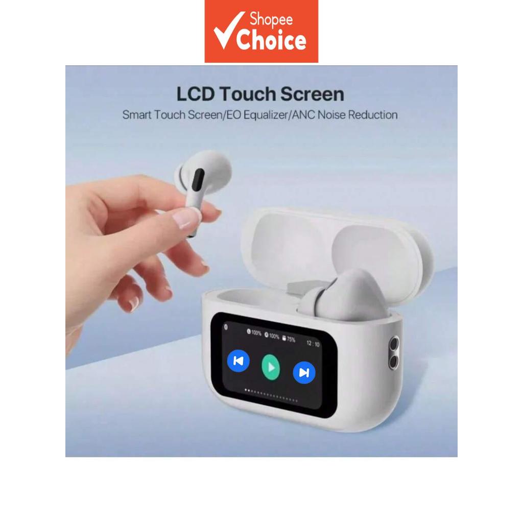 Fones de Ouvido Bluetooth TWS, Earbuds Intra-Auriculares Mini, Display Digital Inteligente, ANC, Microfone HD, Graves