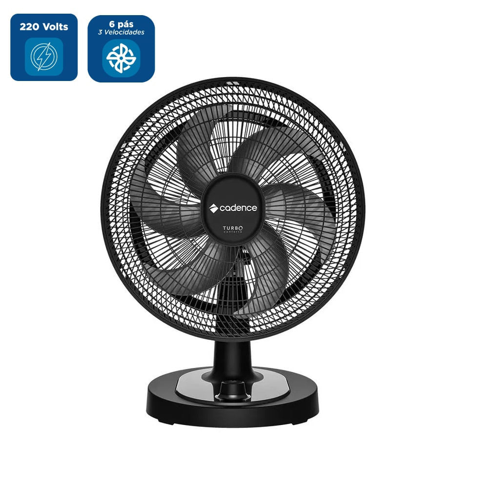 Ventilador de Mesa 40cm Cadence VTR470 Preto 220 Volts