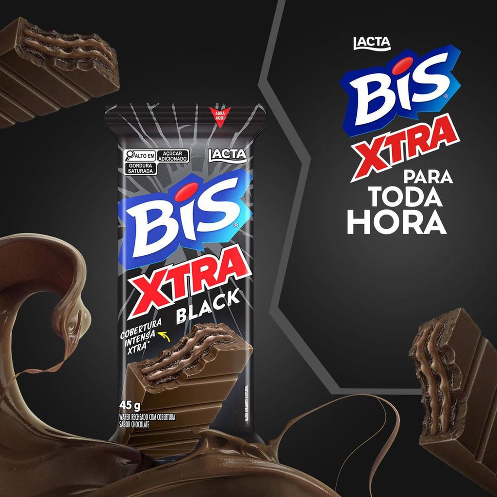 Bis Chocolate wafer black Xtra Lacta 45g · foto 2
