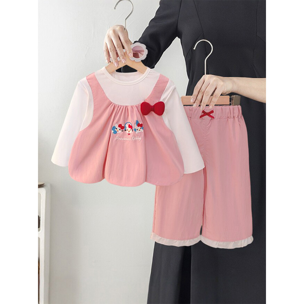Menina único bonito terno 2026 novo estilo moda bebê crianças roupas do bebê menina dividir primavera outono menina outo