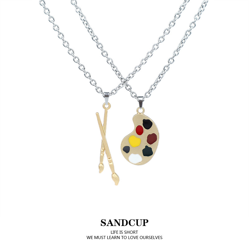 SANDCUP escova prancheta colar moda ins casal namoradas feminino na moda nicho Design exclusivo moletom acessórios