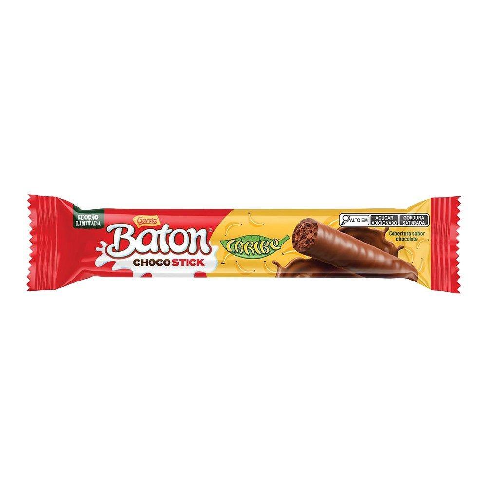 Chocolate Garoto ChocoStick Baton Caribe 24g - Embalagem com 12 Unidades