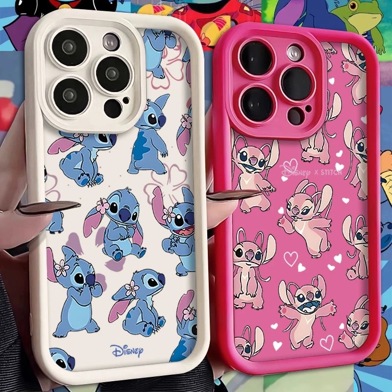 Lovely Disney Stitch Angel Case for Samsung Galaxy A35 A55 A15 A25 A16 A06 A05 A05S A24 A13 A23 A12 A22 A32 A52 A71 A51 