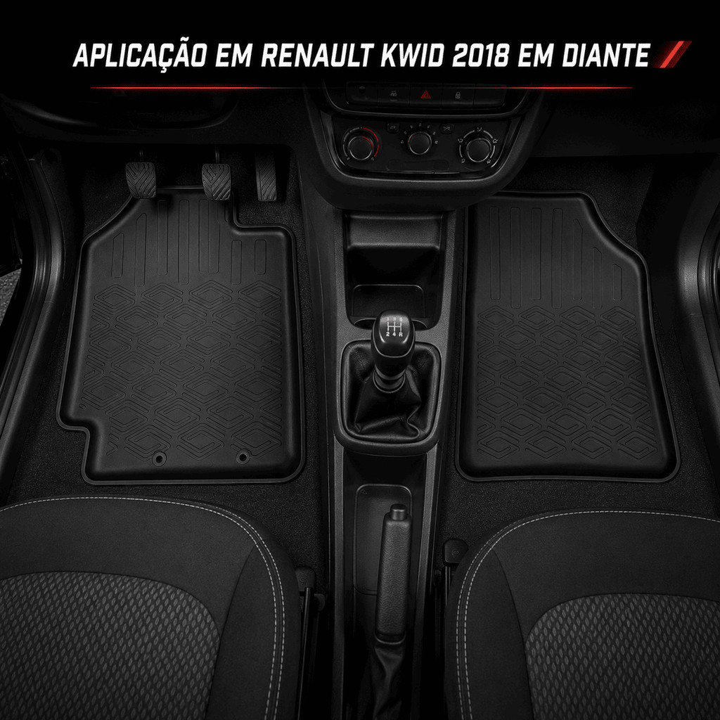 Jogo Tapete Borracha 3D Bandeja Borda Alta Elevada Kwid 2018 2019 2020 2021 2022 2023 2024 2025 2026 5 Pç — imagem 2 de 2