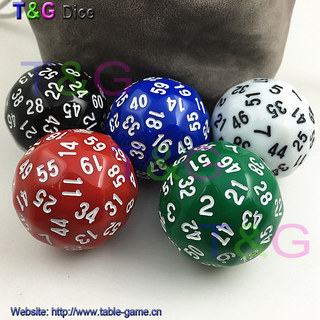 Dados multiface 60 lados 1-60 número adereços de ensino educacional contador de jogo de mesa presentes colecionáveis req